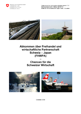 Abkommen über Freihandel und wirtschaftliche Partnerschaft Schweiz-Japan (FHWPA) – Chancen für die Schweizer Wirtschaft-1
